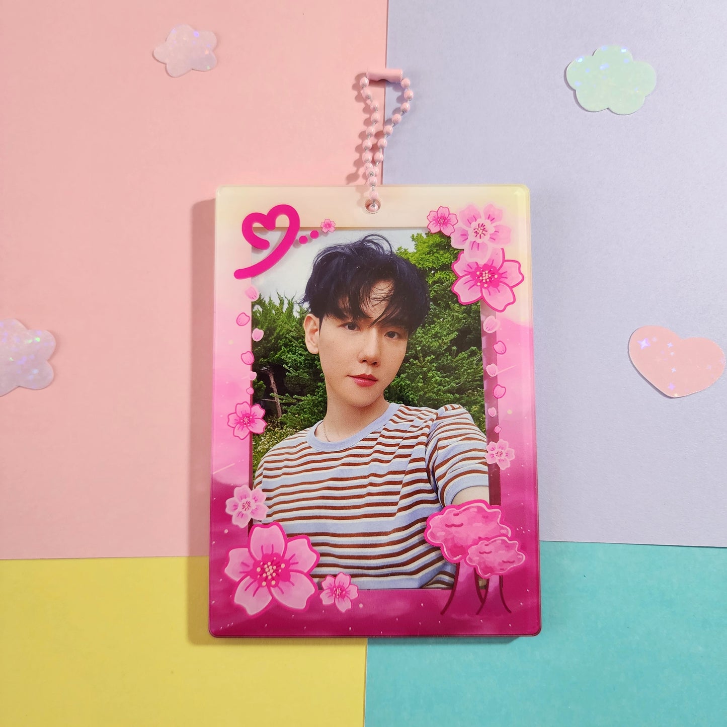 Sakura Morning Mist | Acrylic Photocard Holder Keychain