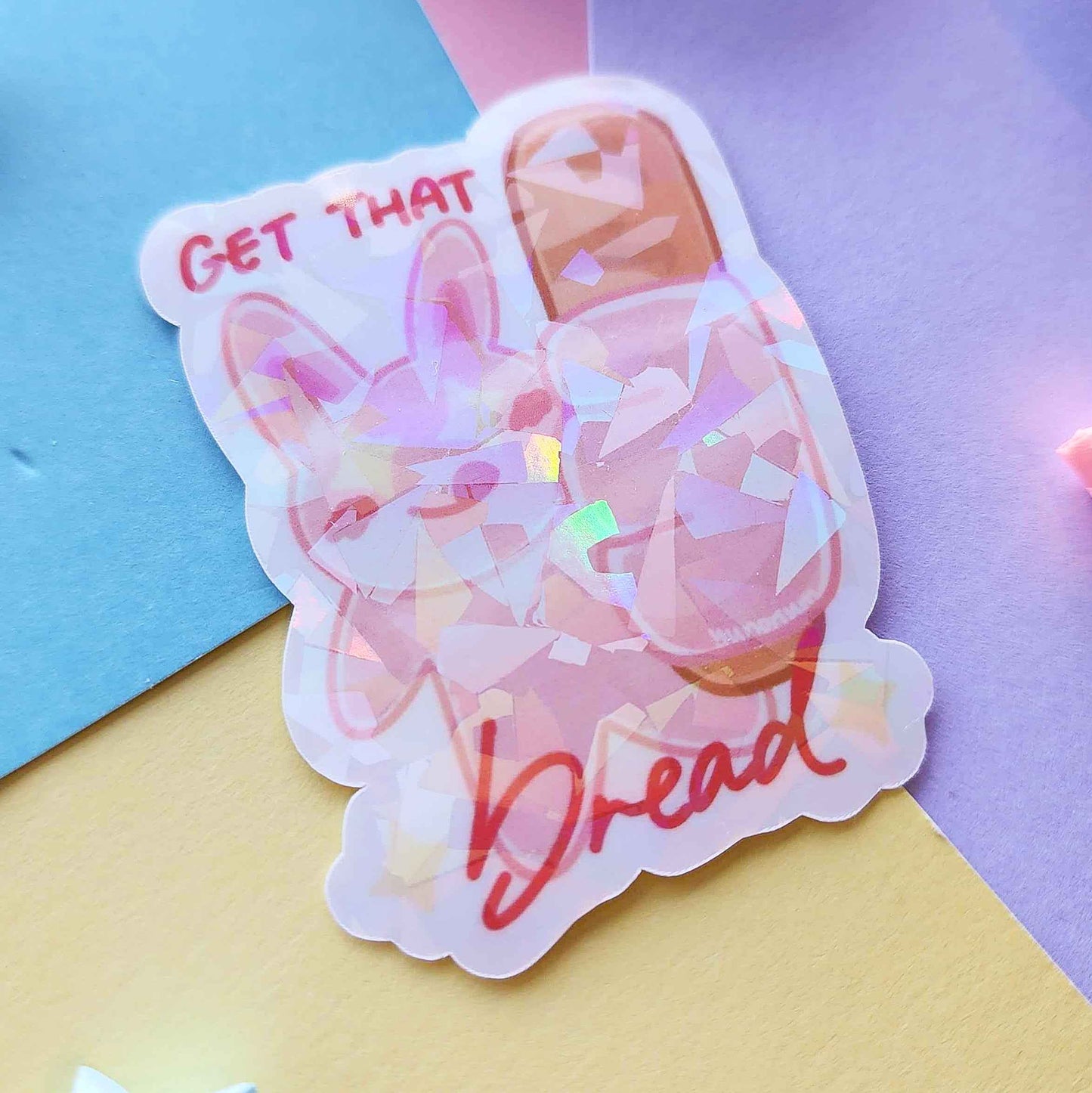 Get That Bread Pink Bunny Sticker