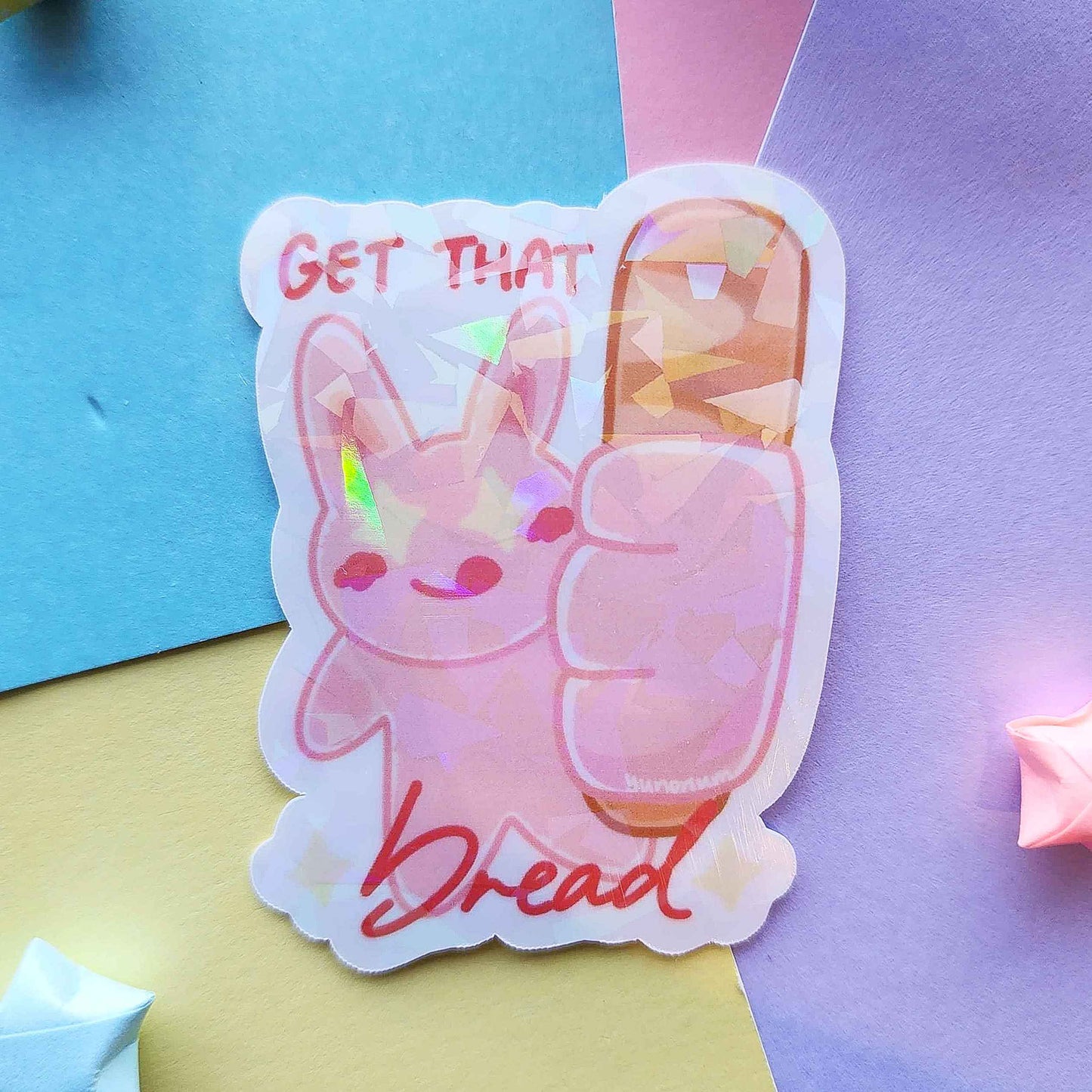 Get That Bread Pink Bunny Sticker