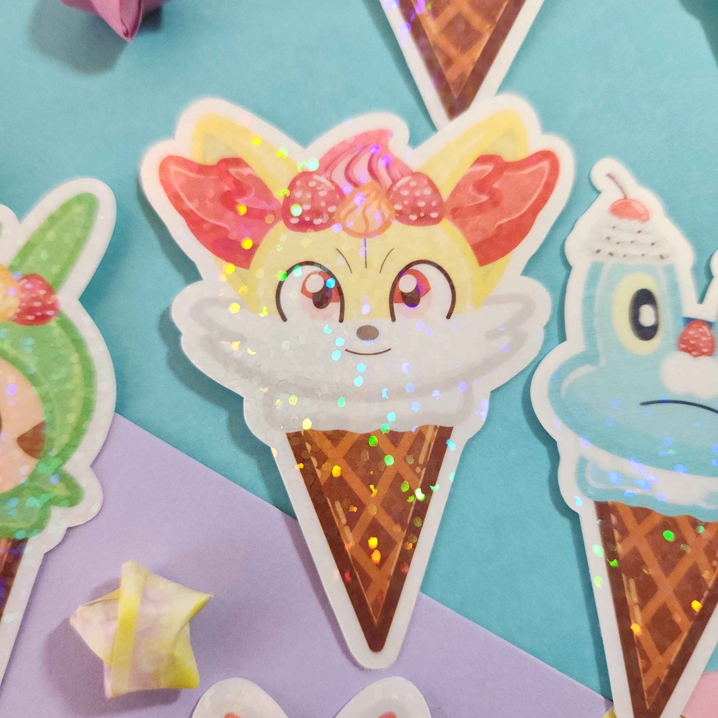 Generation 5-9 Starter Ice Cream Stickers