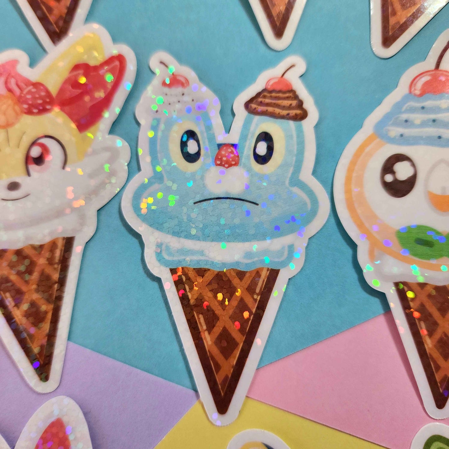 Generation 5-9 Starter Ice Cream Stickers