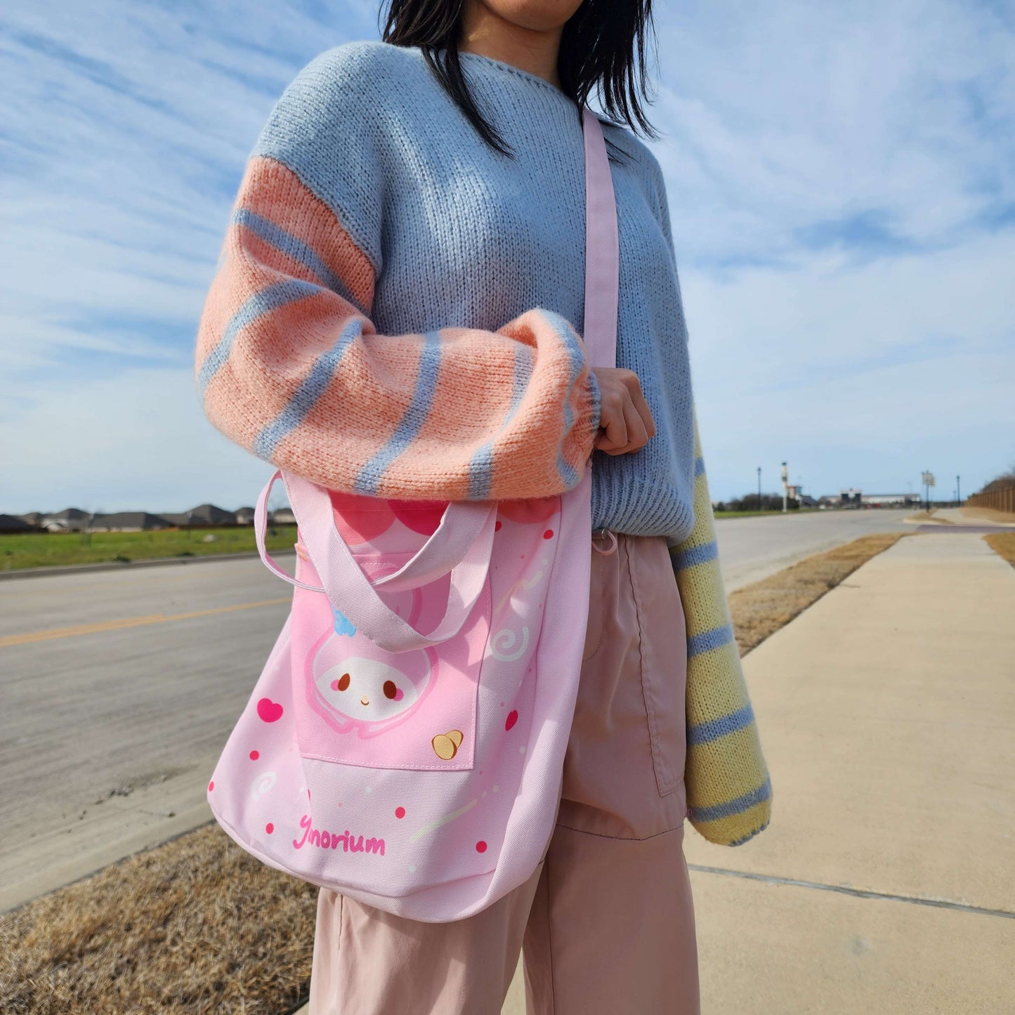 Pink Bunny Tote Bag