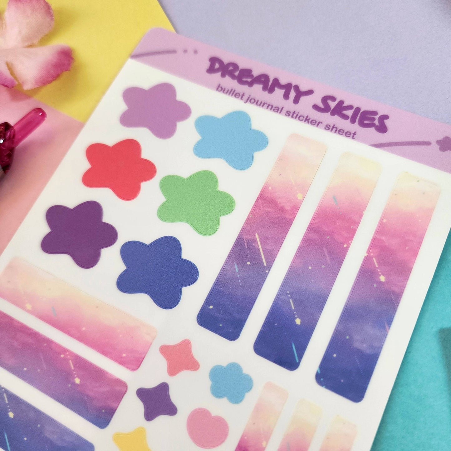 Dreamy Skies Bullet Journal Sticker Sheet