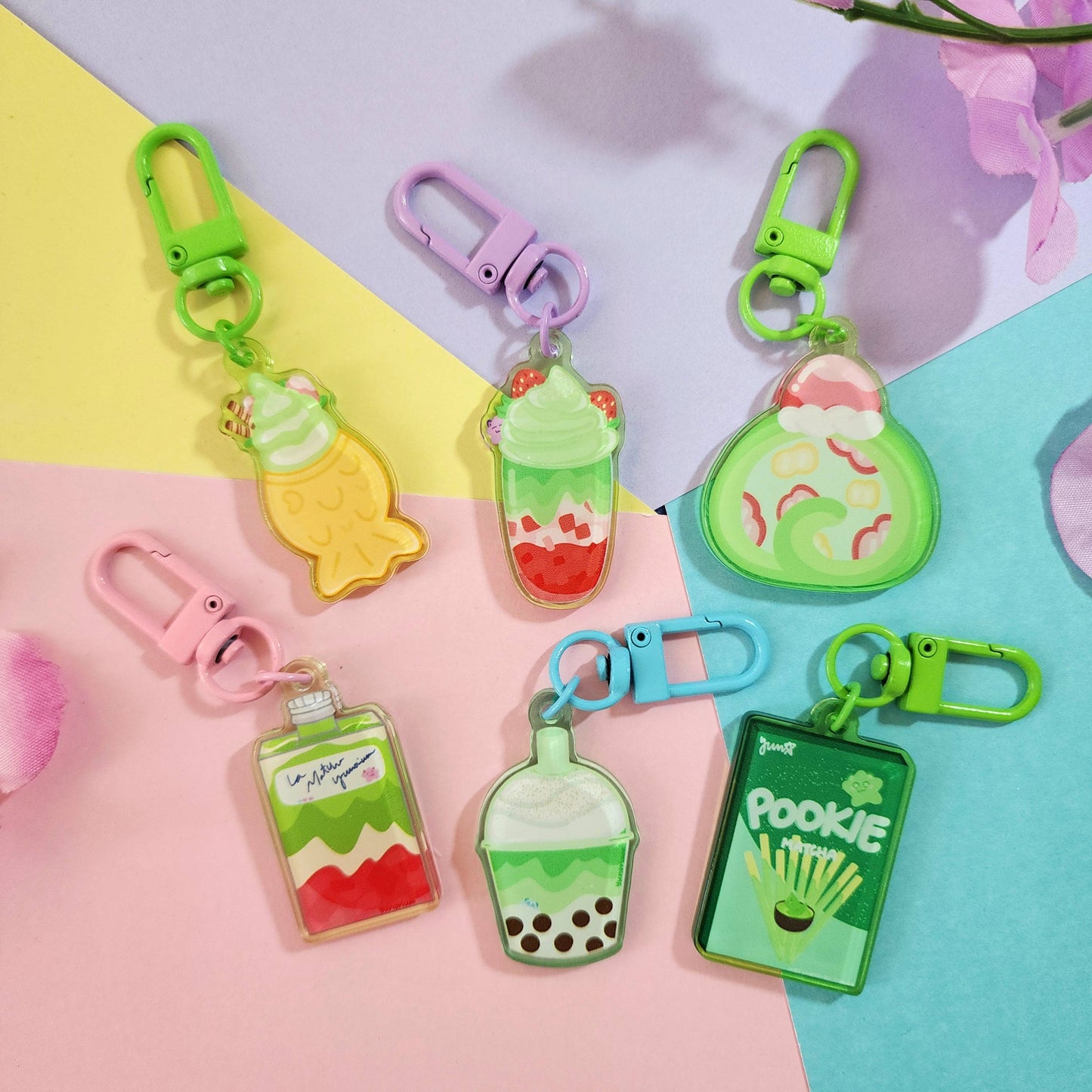 Matcha Menu Keychains