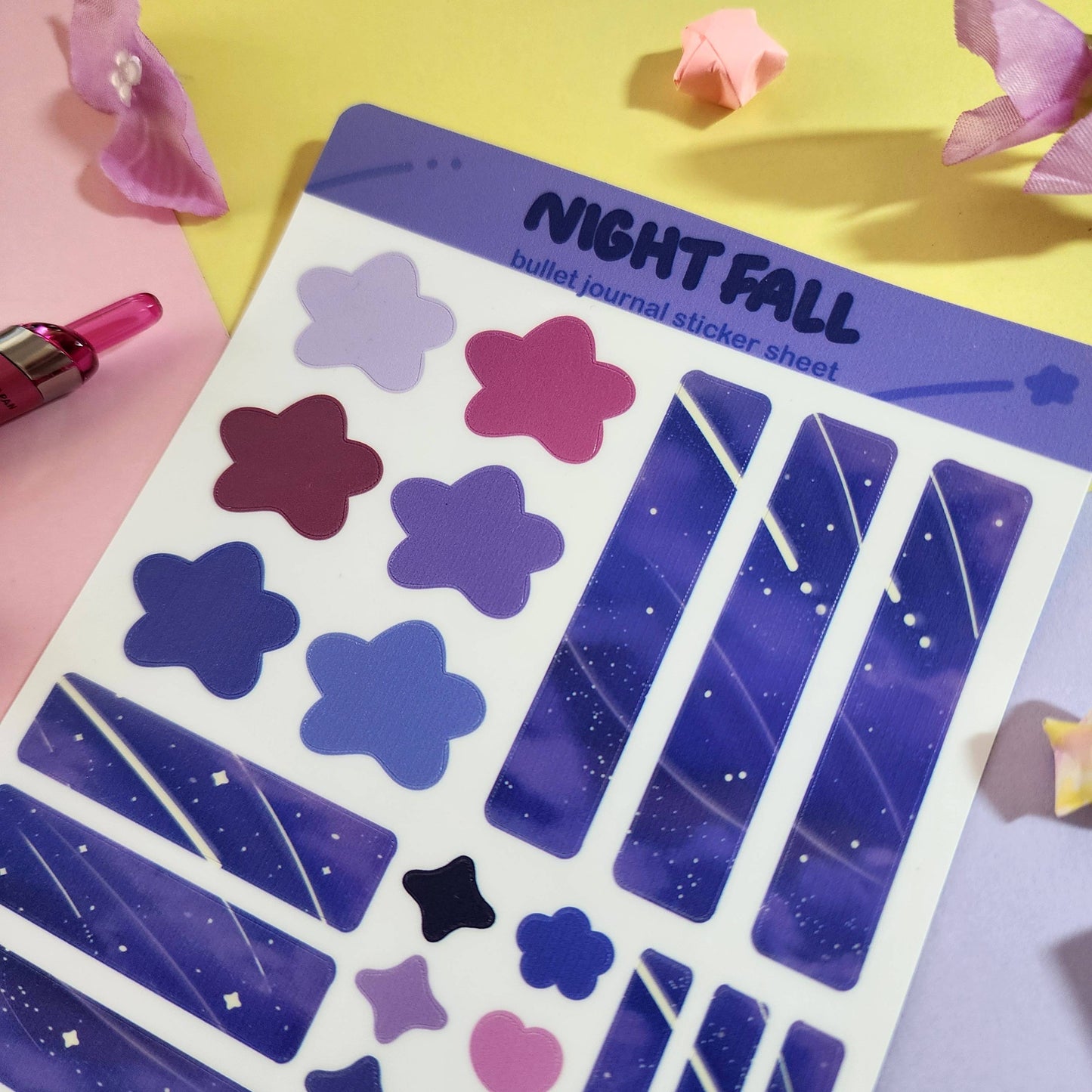 Night Fall Bullet Journal Sticker Sheet