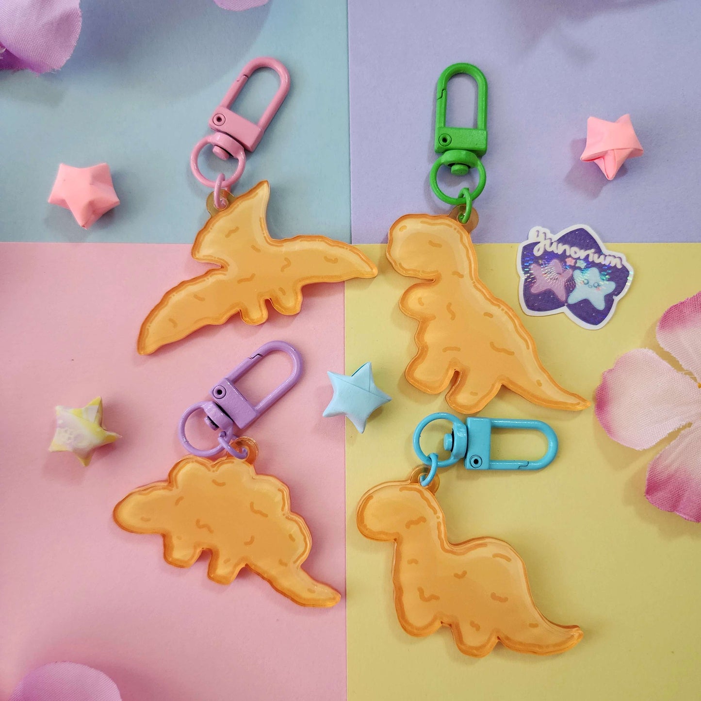 Dino Nuggie Keychains