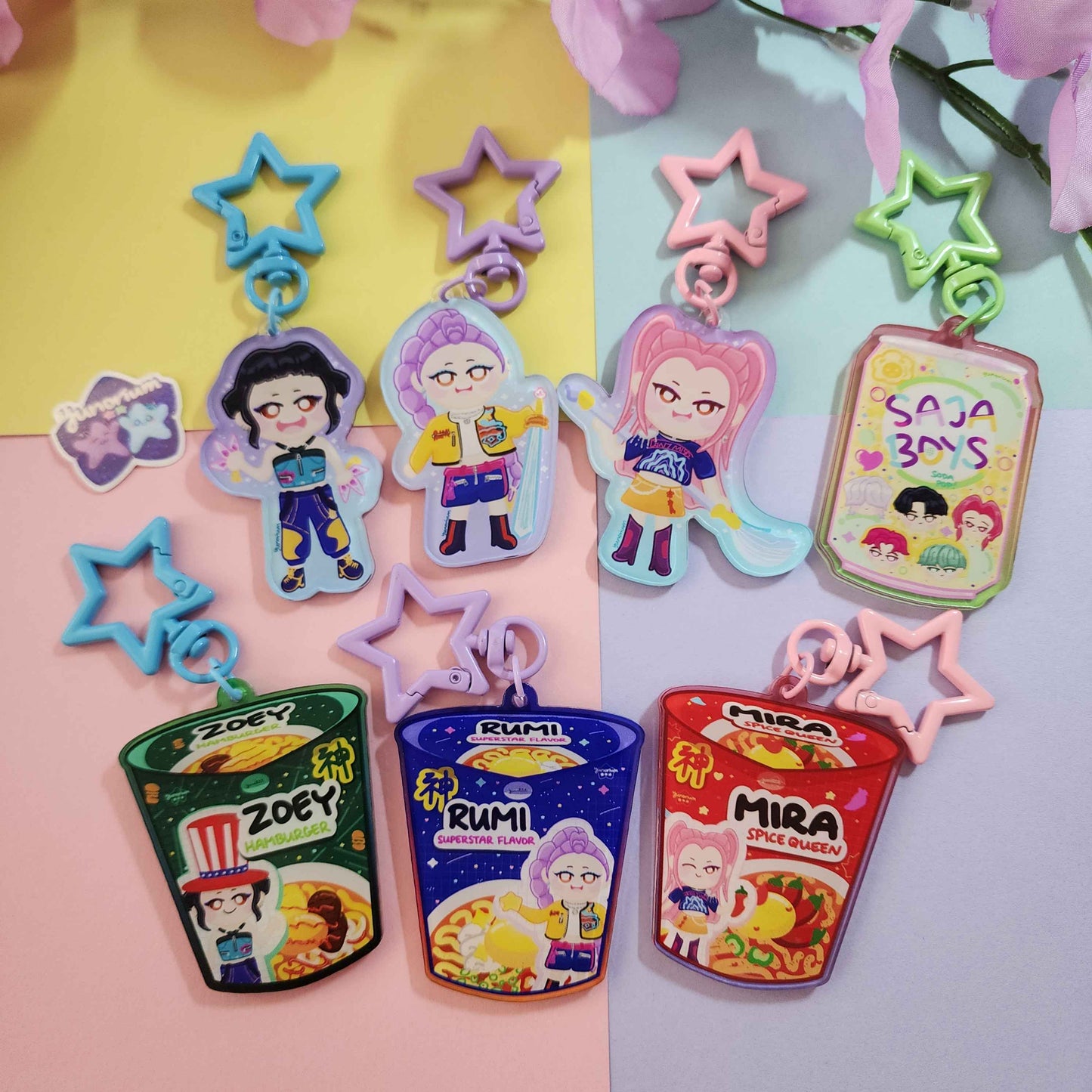Kpop Demon Hunters Keychains | Huntrix & Saja Boys