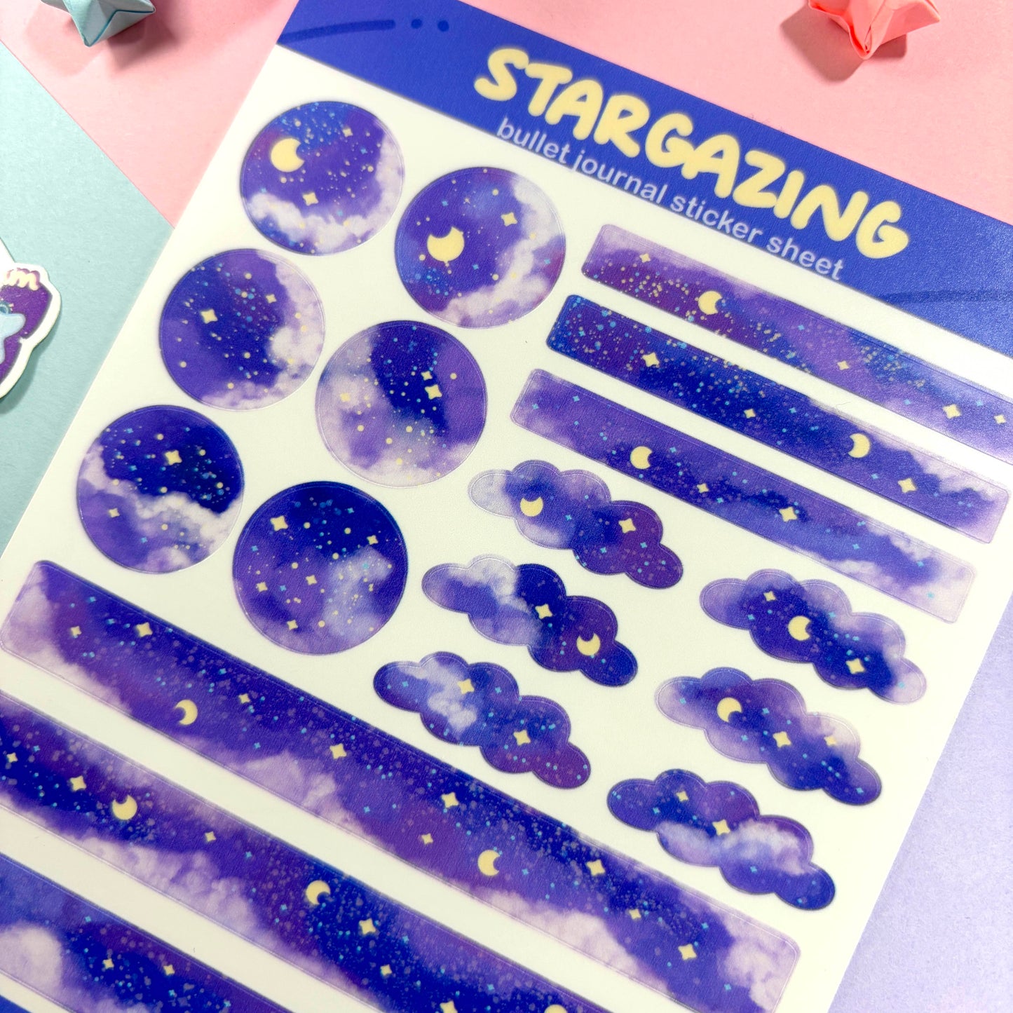 Stargazing Bullet Journal Sticker Sheet