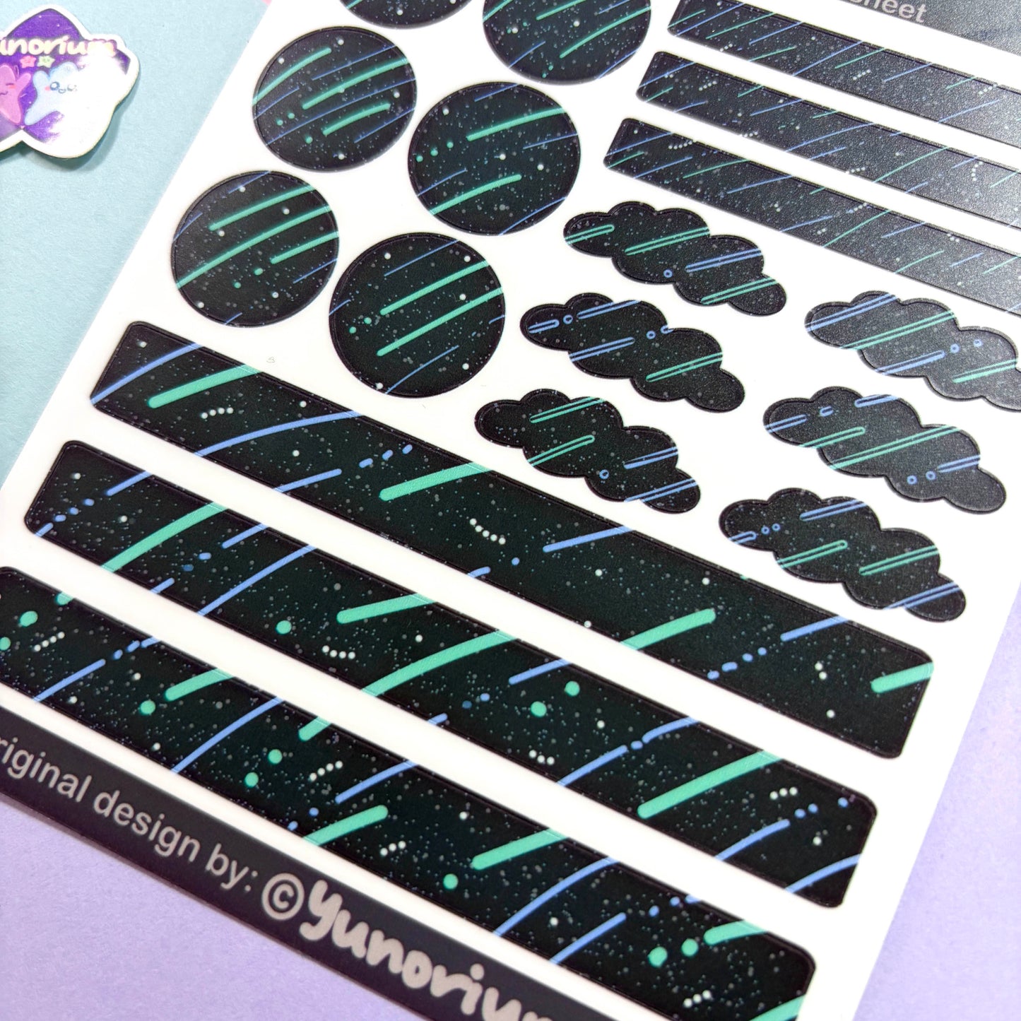 Falling Void Bullet Journal Sticker Sheet