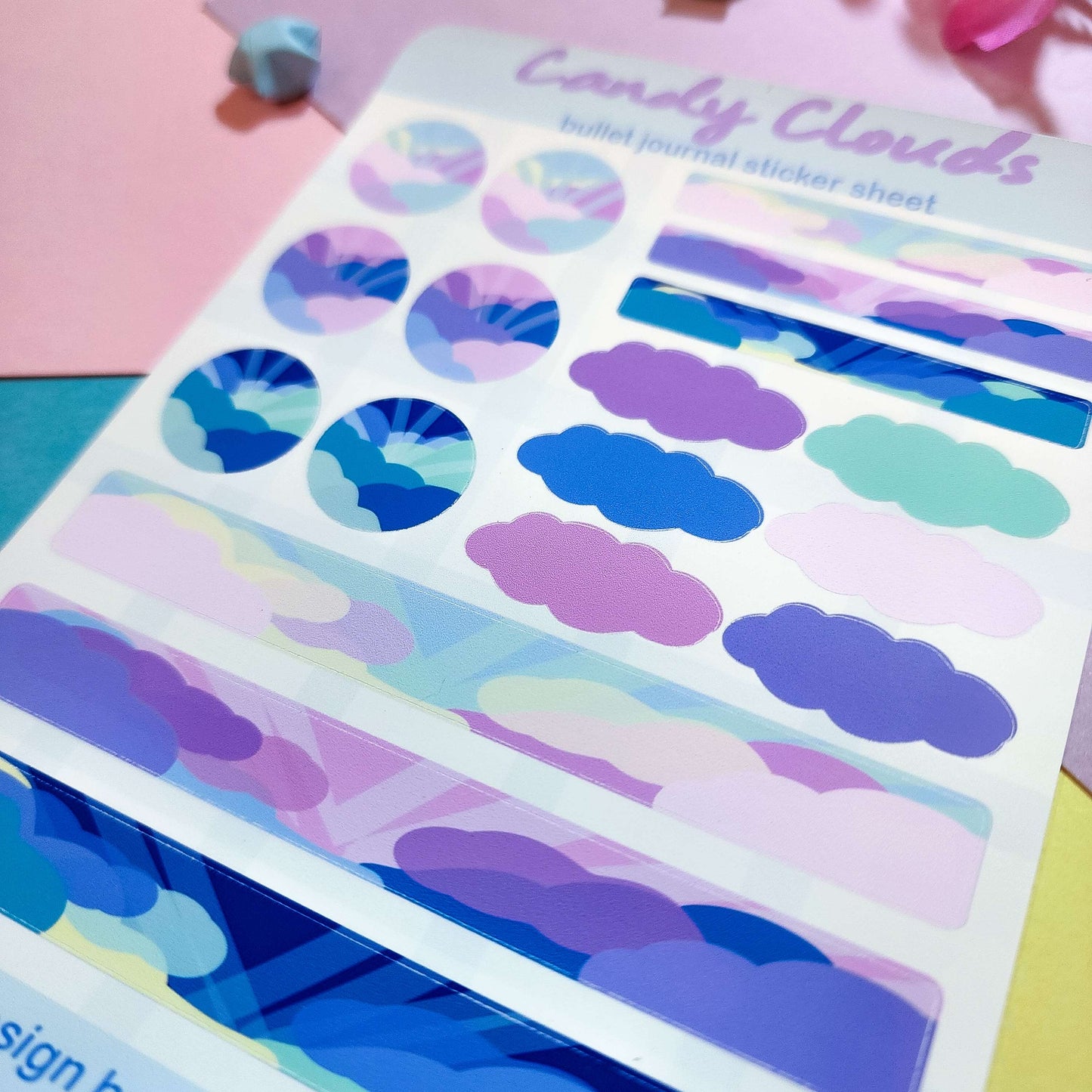 Candy Clouds Bullet Journal Sticker Sheet