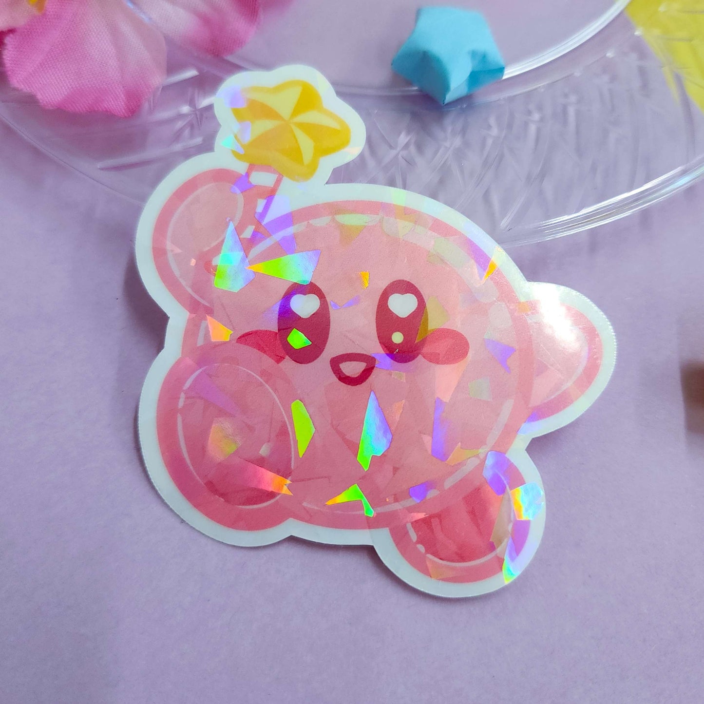 Bubble Jelly Kirby Stickers (Holographic)