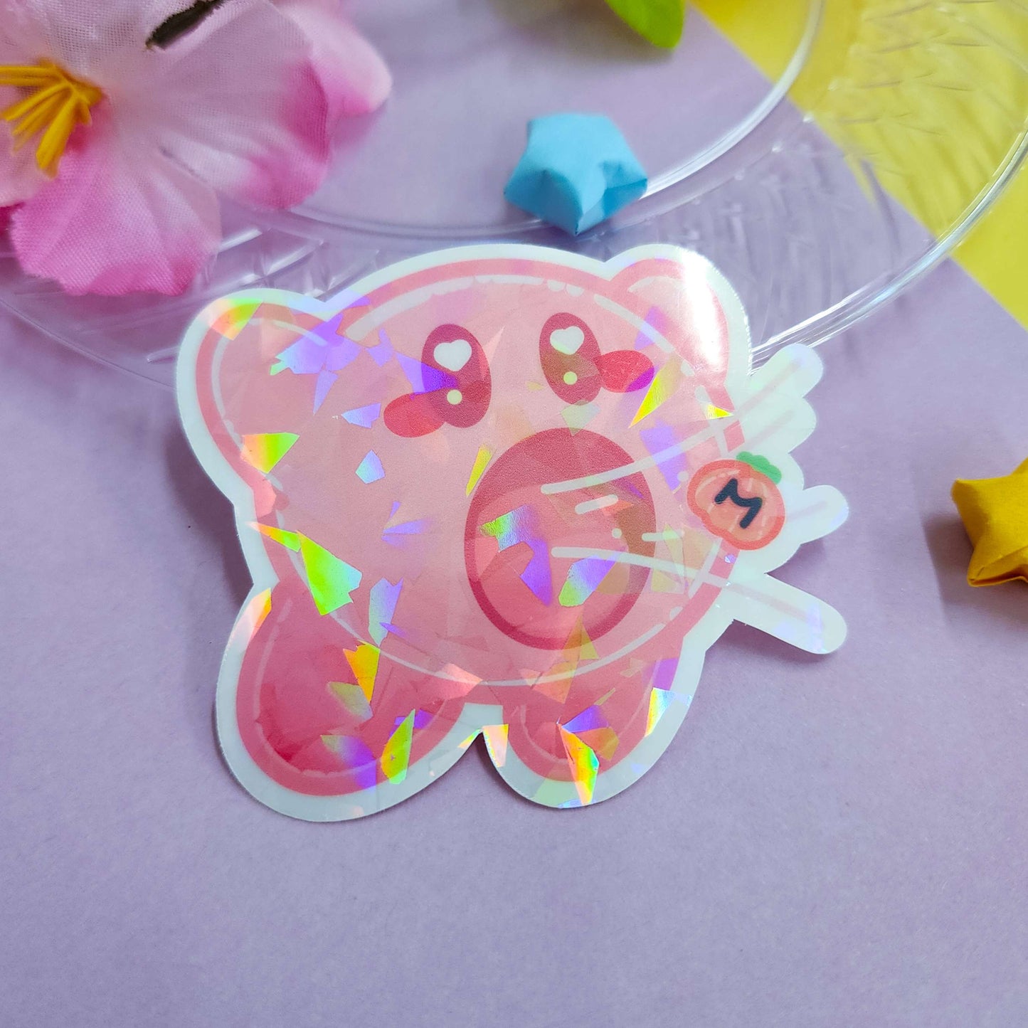 Bubble Jelly Kirby Stickers (Holographic)