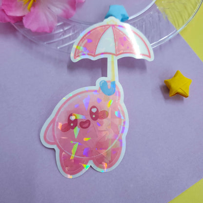 Bubble Jelly Kirby Stickers (Holographic)