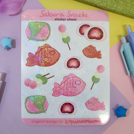 Sakura Snacks Sticker Sheet