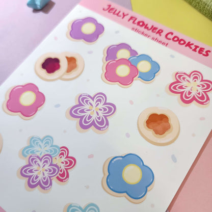 Jelly Flower Cookies Sticker Sheet