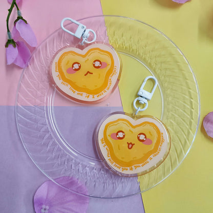 Chicken Nugget Heart Keychain