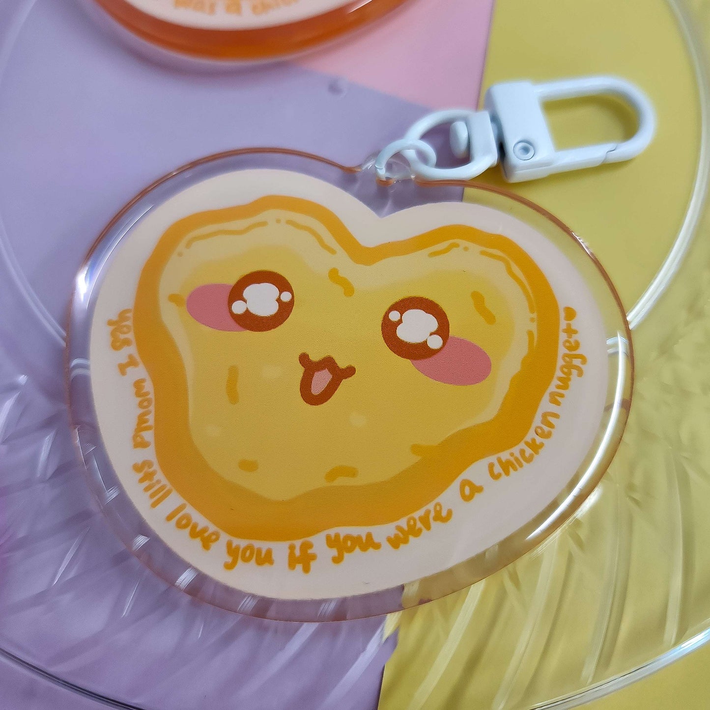 Chicken Nugget Heart Keychain