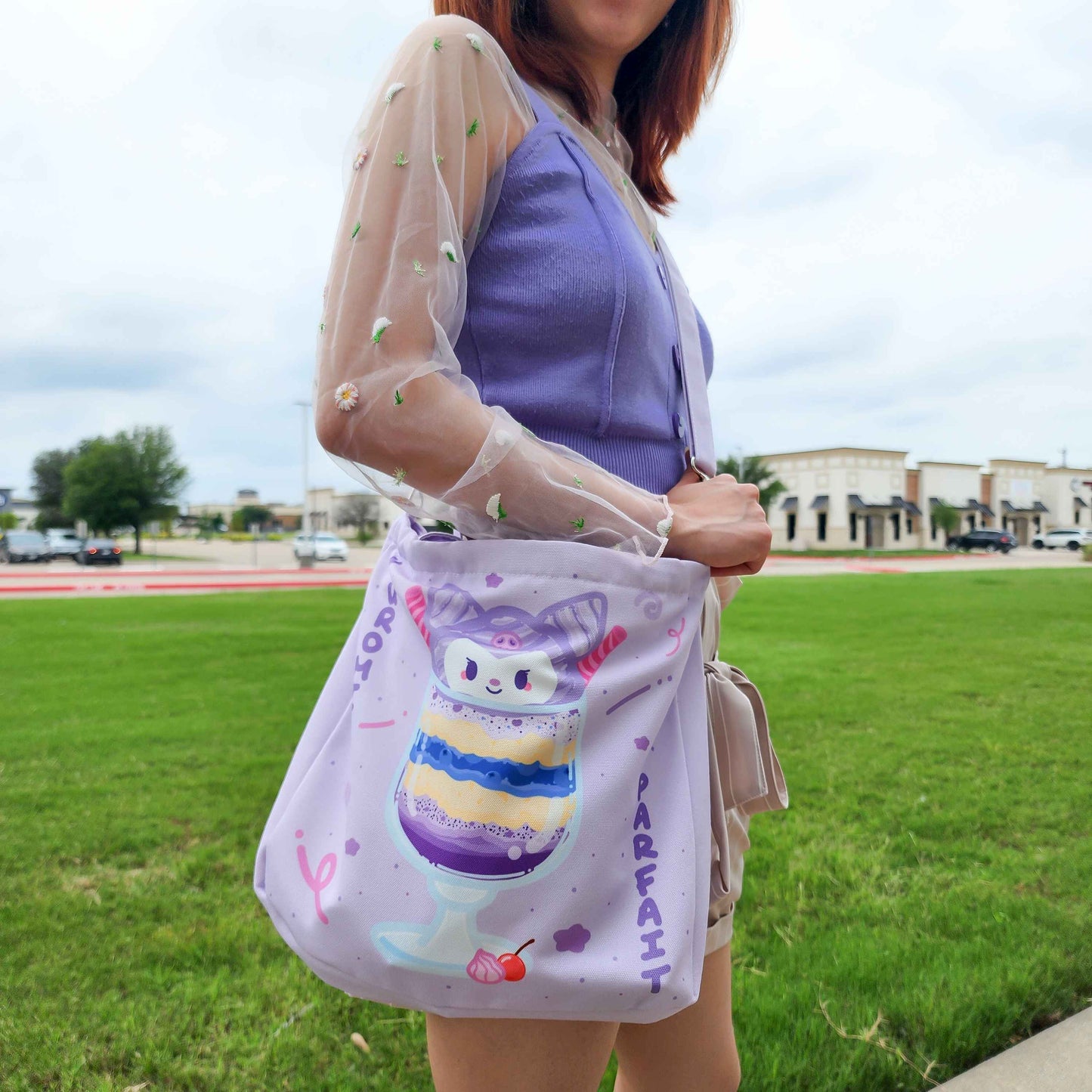 Purple Bunny Parfait Tote Bag