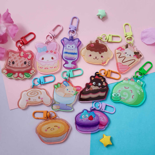 Cute Character Dessert Keychains