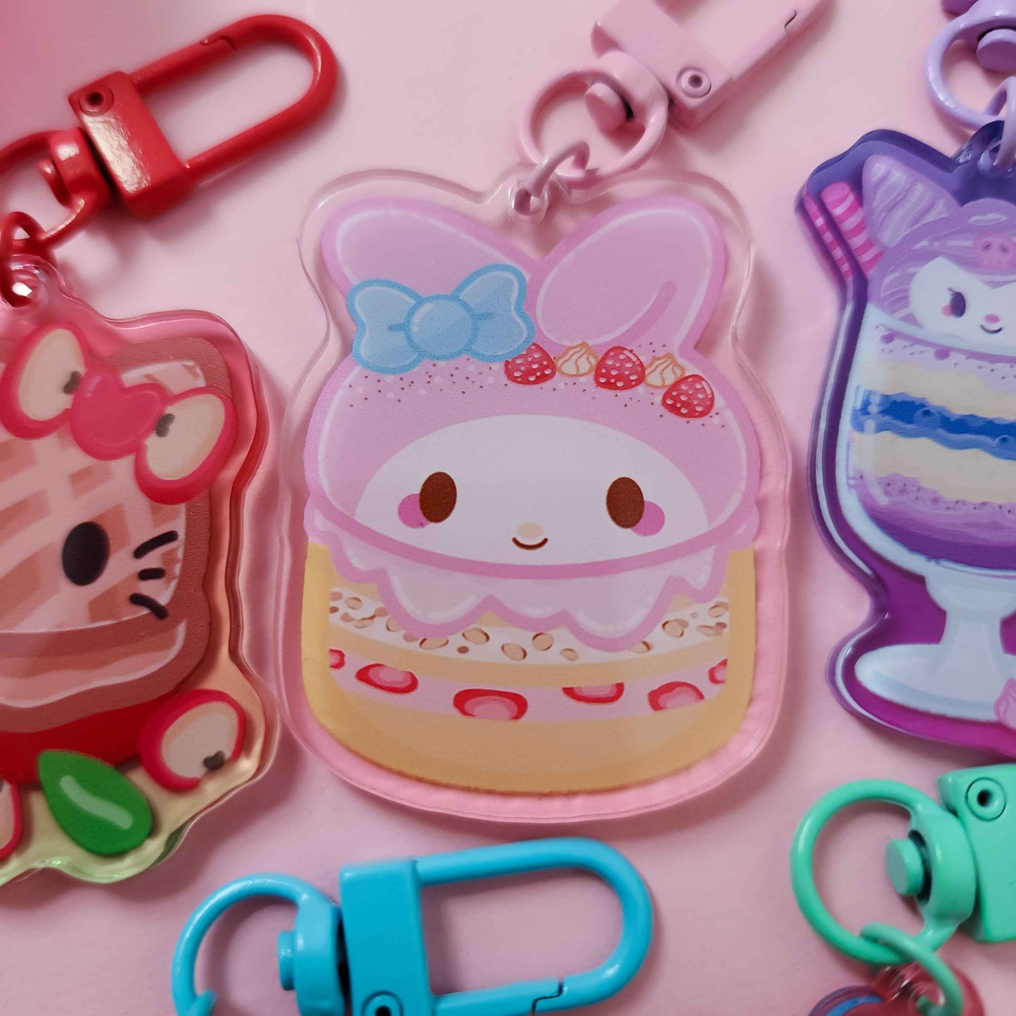 Cute Character Dessert Keychains