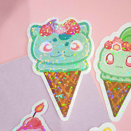 Generation 1-4 Starter Ice Cream Stickers