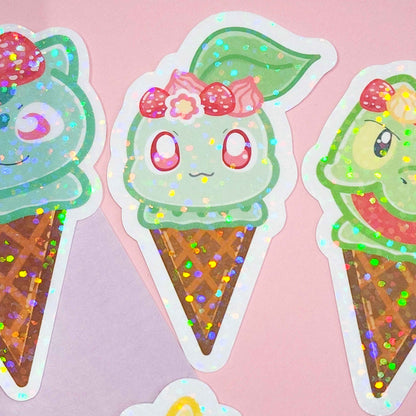 Generation 1-4 Starter Ice Cream Stickers