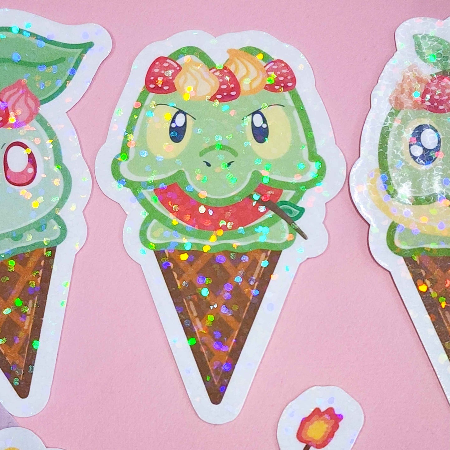 Generation 1-4 Starter Ice Cream Stickers