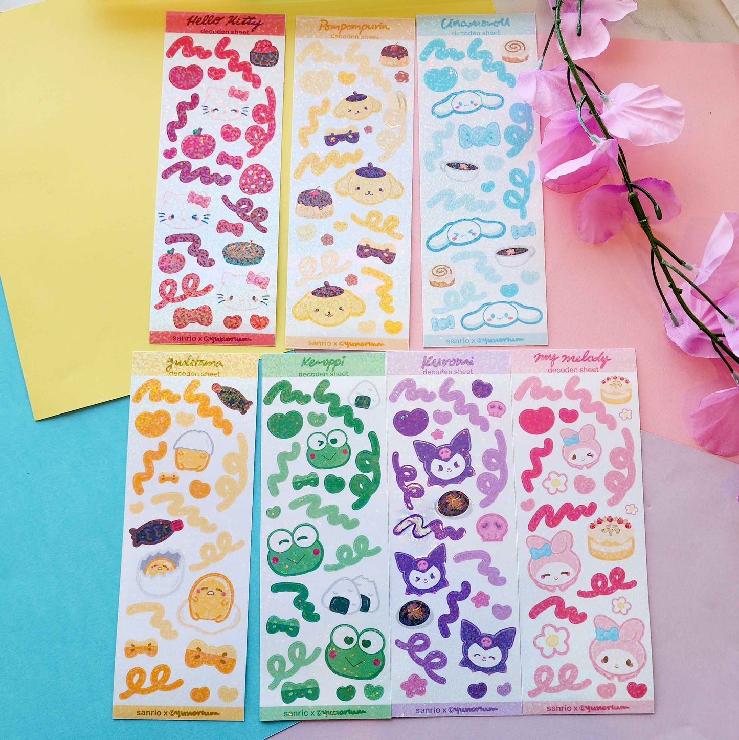 Cute Character Decoden Sticker Sheets