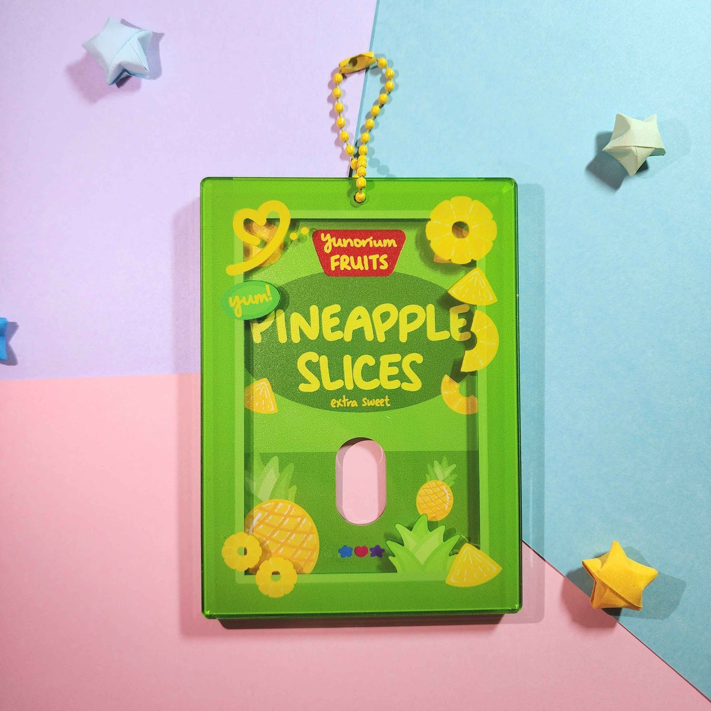 Pineapple Slices | Acrylic Photocard Holder Keychain