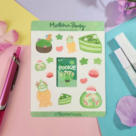 Matcha Party Sticker Sheet
