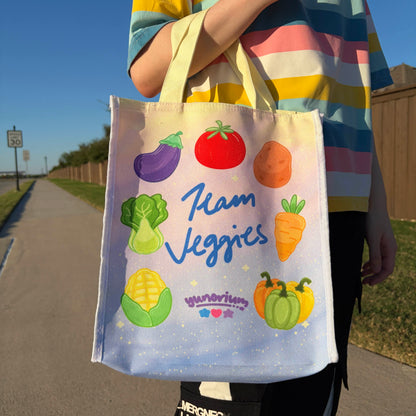Team Fruits & Team Veggies Shopping Tote Bag