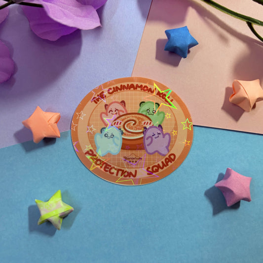The Cinnamon Roll Protection Squad Sticker | Novayin Mascots