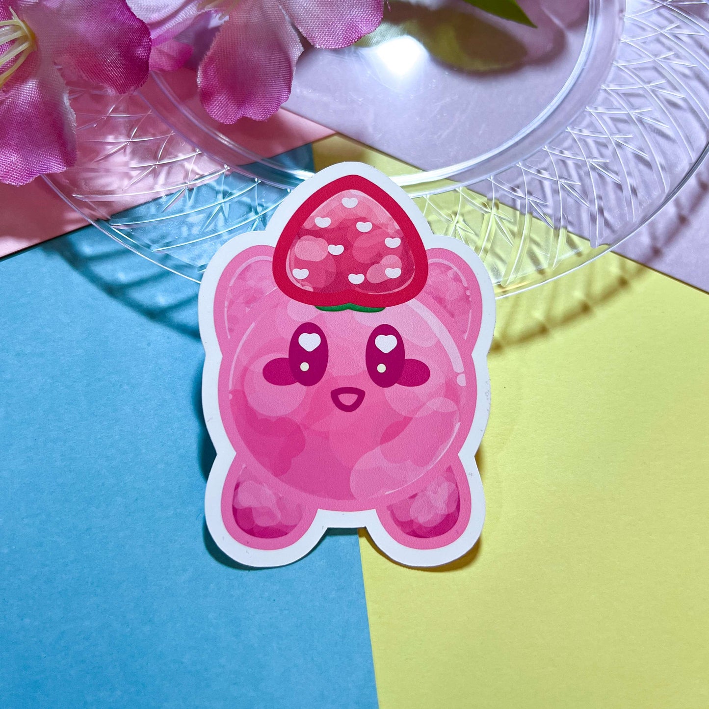 Bubble Jelly Kirby Stickers (Matte)