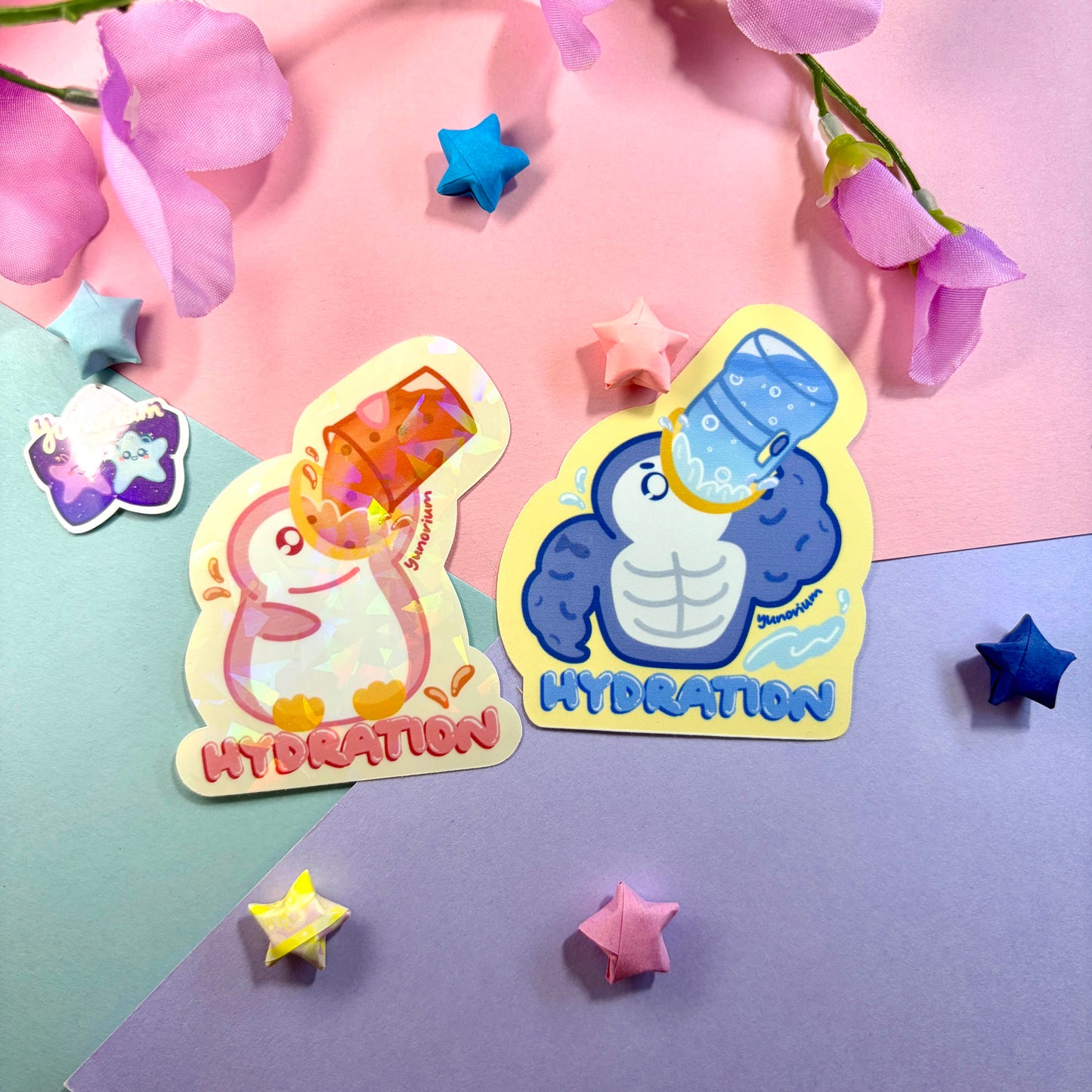 HYDRATION Penguin Stickers