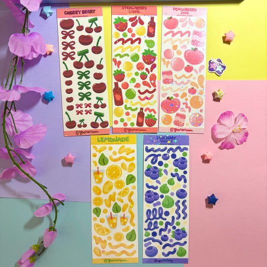 Fruit Decoden Sticker Sheets | Original Design