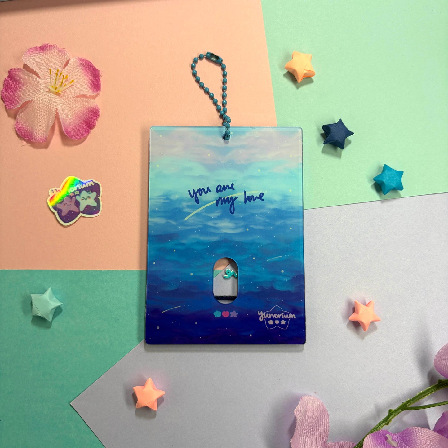 Ocean Blues | Acrylic Photocard Holder Keychain