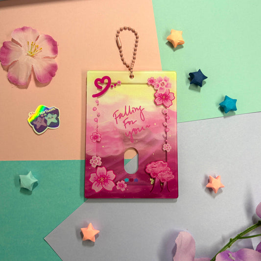 Sakura Morning Mist | Acrylic Photocard Holder Keychain