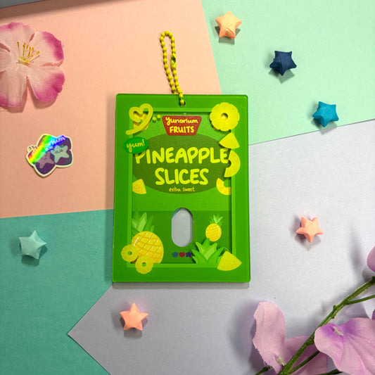 Pineapple Slices | Acrylic Photocard Holder Keychain