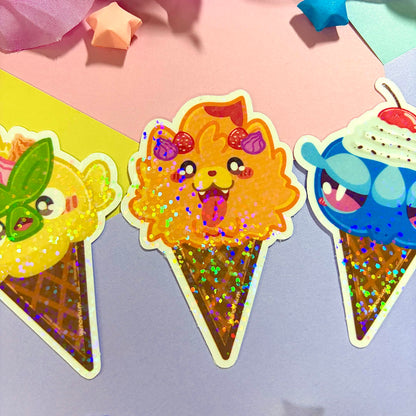 Generation 10 Starter Ice Cream Stickers