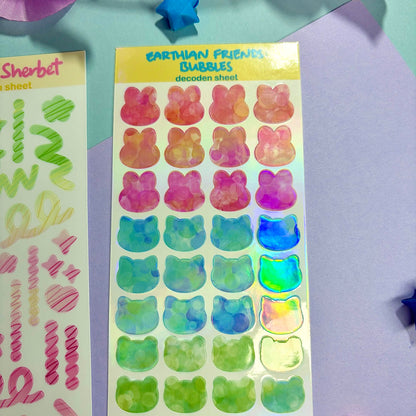 Colorful Shapes Decoden Sticker Sheets | Original Design