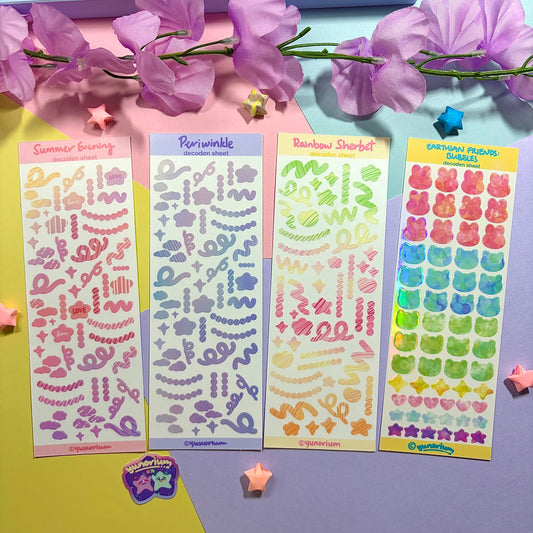 Colorful Shapes Decoden Sticker Sheets | Original Design