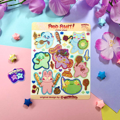 Food Fight Sticker Sheet | Novayin Mascots