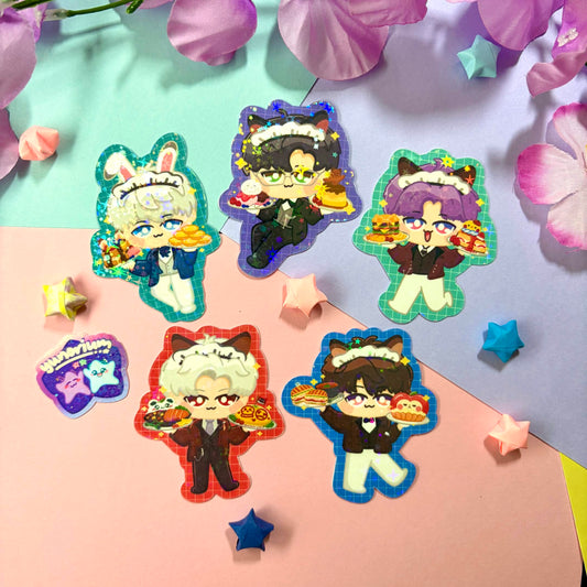 LADS Butler Cafe Stickers | Love and Deepspace