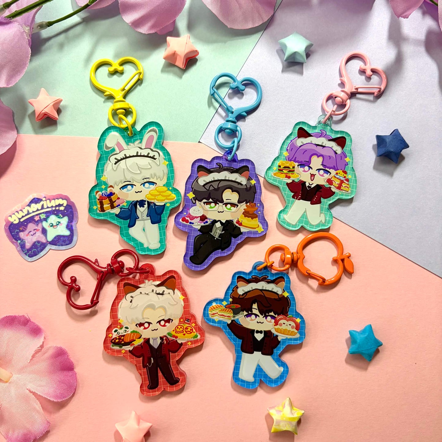 Butler Cafe Keychains | Love and Deepspace