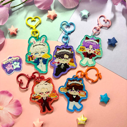 Butler Cafe Keychains | Love and Deepspace
