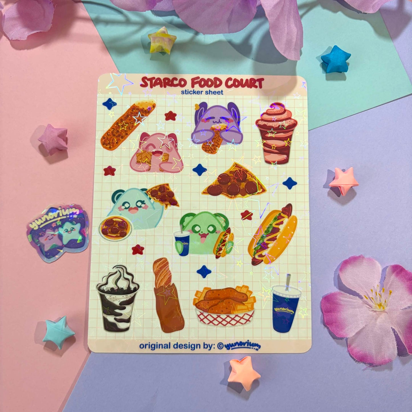 Starco Food Court Sticker Sheet | Novayin Mascots