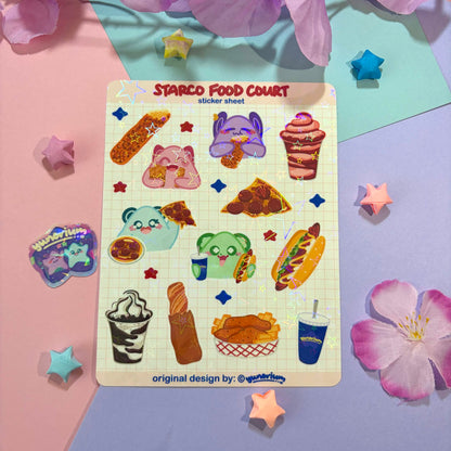 Starco Food Court Sticker Sheet | Novayin Mascots