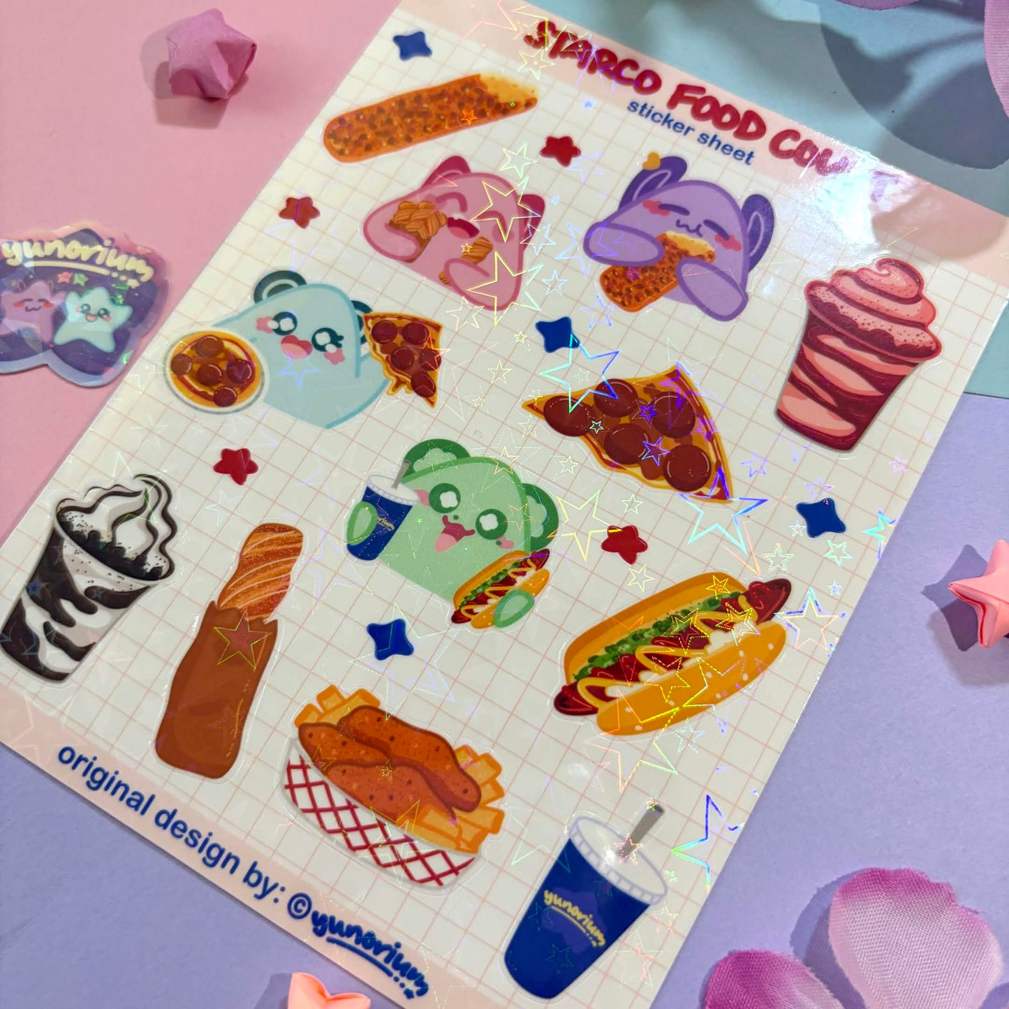Starco Food Court Sticker Sheet | Novayin Mascots