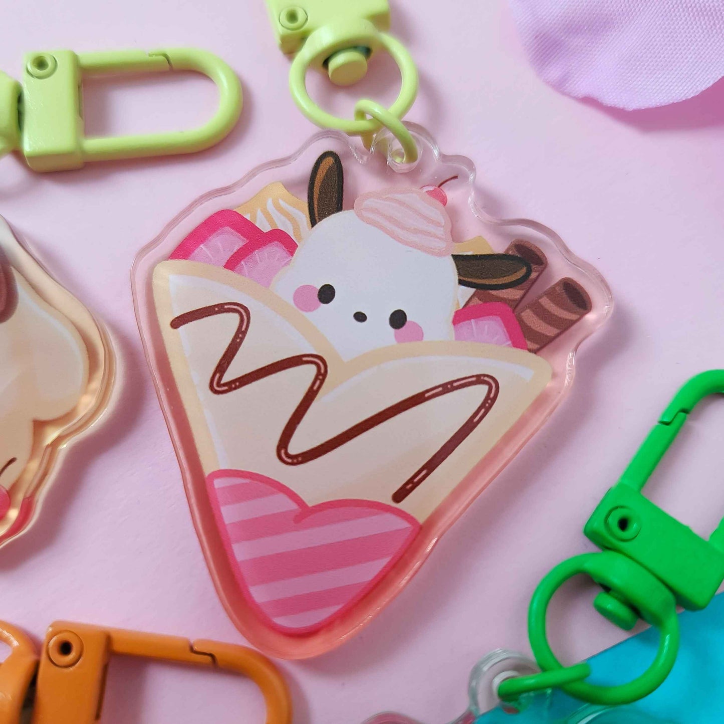 Cute Character Dessert Keychains